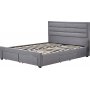 S�ngram med f�rvaring inklusive s�nggavel 160 x 200 cm gr�