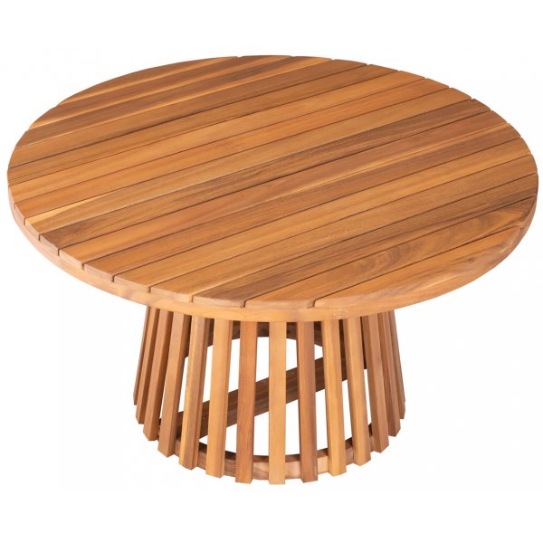 Runder Couchtisch von Brantevik aus FSC Acasia + Reinigungsspray für Gartenmöbel Runder Couchtisch von Brantevik aus FSC Acasia + Reinigungsspray für Gartenmöbel