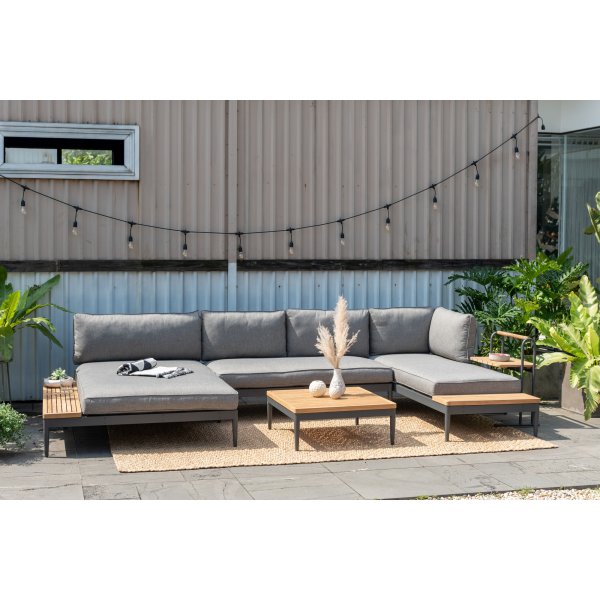 Lifestyle Garden Topaz Loungegruppe mit Tagesbett - Grau/Teak