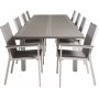 1 Ekenäs Matgrupp (224x100) - Vit/Grå - 8 Stolar