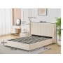 Sängram med förvaring inklusive sänggavel 160 x 200 cm beige - Bianca Sängram med förvaring inklusive sänggavel 160 x 200 cm beige - Bianca