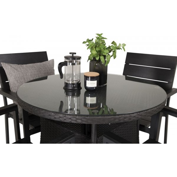 Frubol matbord runt � Svart