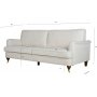 Howard 3-sits soffa - Beige manchester