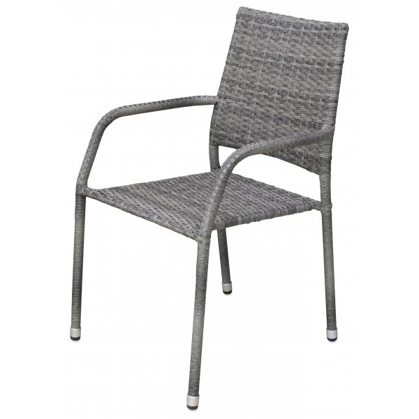 Ida pinottava ulkotuoli harmaata synteettistä rottinkia Ida pinottava ulkotuoli harmaata synteettistä rottinkia