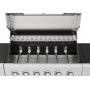 Gasolgrill med sidobr�nnare och f�rvaringssk�p - 6 br�nnare - rostfritt st�l