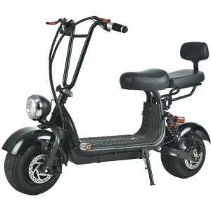 Elscooter - Svart 800W + Reflexsele