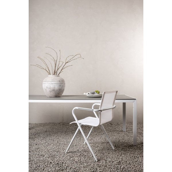 Chania Esstisch 205 x 90 cm - Grau/Weiß + Reinigungsspray für Gartenmöbel Chania Esstisch 205 x 90 cm - Grau/Weiß + Reinigungsspray für Gartenmöbel