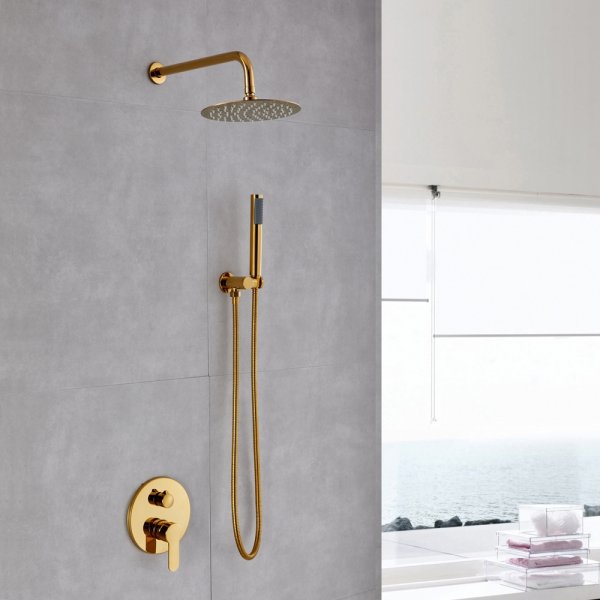 Guld Duschblandare Nordamist Violet - Väggmonterad med Takset 30 & 40 cm Guld Duschblandare Nordamist Violet - Väggmonterad med Takset 30 & 40 cm