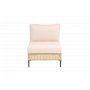 Stor utomhus h�rnsoffa med bord | Loungeset i konstrotting | Creme