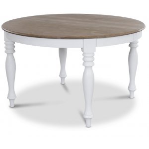 Matbord f�rl�ngningsbart 120-175 cm vit/brun - Victoria
