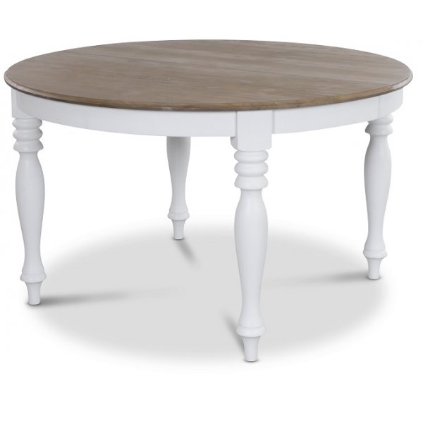 Matbord f�rl�ngningsbart 120-175 cm vit/brun - Victoria