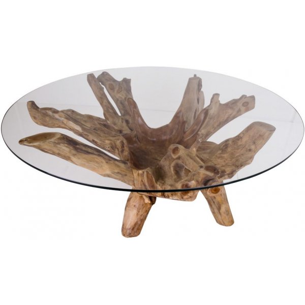 Amazonas Soffbord 110 x 110 cm - Teak/glas