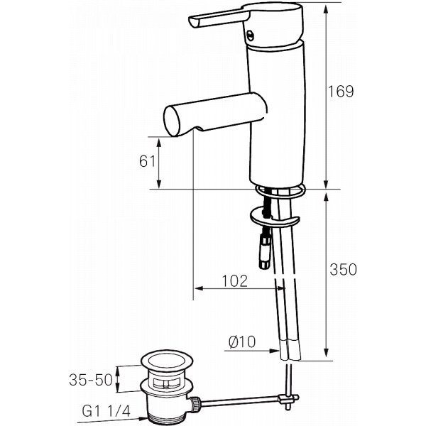 Mora MMIX B5 Med lyftventil - Krom, 6 l/min Mora MMIX B5 Med lyftventil - Krom, 6 l/min