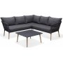 Lifestyle Garden Ipanema Gartengruppe mit Ecksofa und Tisch - Grau