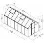 Canopia Mythos Polycarbonat Drivhus 7,9 m - Slv