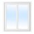 Aluminium-vridfönster - 3-glas - Med bågpost - U-värde 1.1
