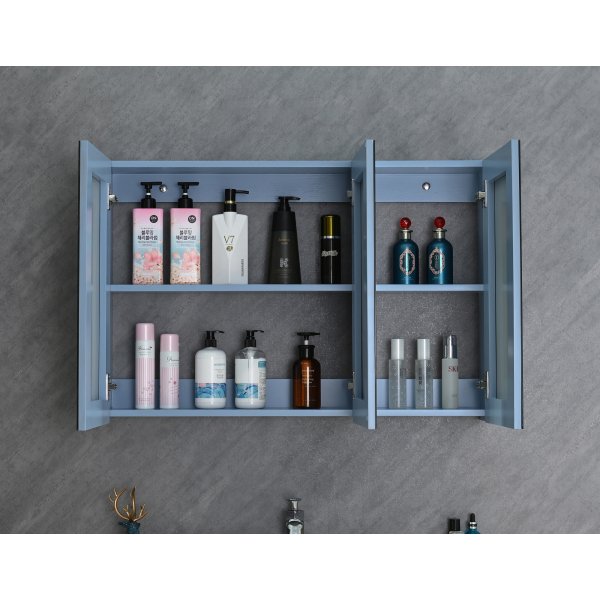 Kylpyhuonekalusteet Melina - Vaaleansininen + WC-paperin pidike Kylpyhuonekalusteet Melina - Vaaleansininen + WC-paperin pidike