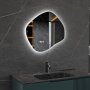 LED-spegel 80x72 cm med anti-fog och justerbar belysning