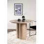 Matbord runt 110 cm Whitewash - Olivia