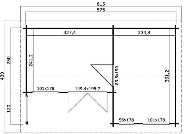 Attefallshus Bianca - 25 m² Attefallshus Bianca - 25 m²