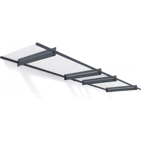 Canopia Nancy Entrétak 0,9 x 4,1 - Grå/klarglas Canopia Nancy Entrétak 0,9 x 4,1 - Grå/klarglas