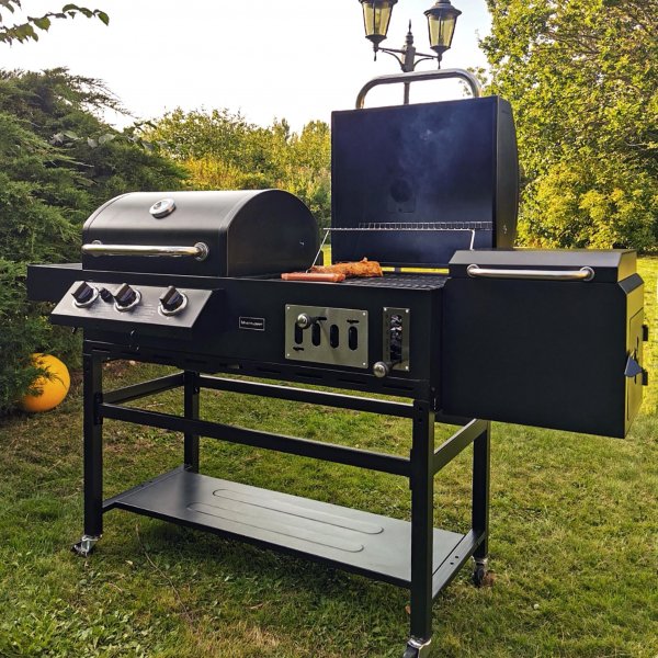 Kombinerad kol- & gasolgrill med rk | Cleaveland