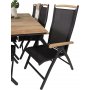 Maglehem Matgrupp (160x90) - Svart/Natur - 8 Stolar