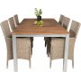 Salstad Matgrupp (200x100) - Natur/Silver - 6 Stolar