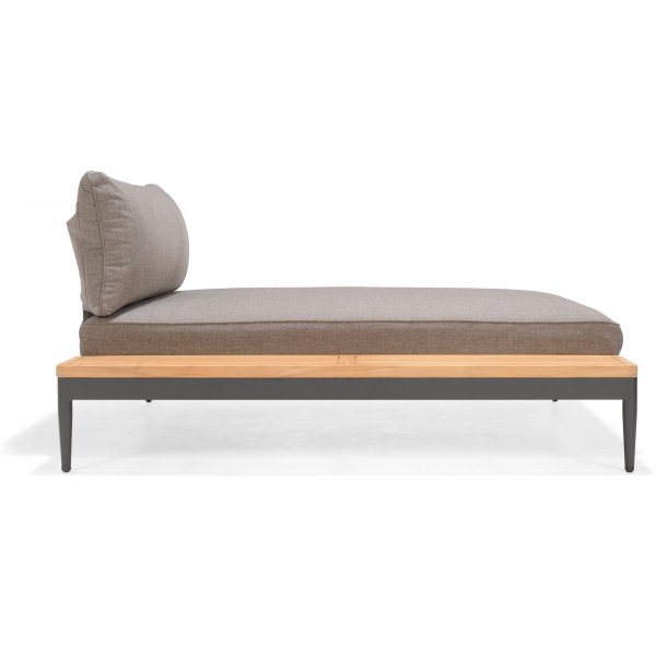 Lifestyle Garden Topaz Loungegruppe mit Tagesbett - Grau/Teak