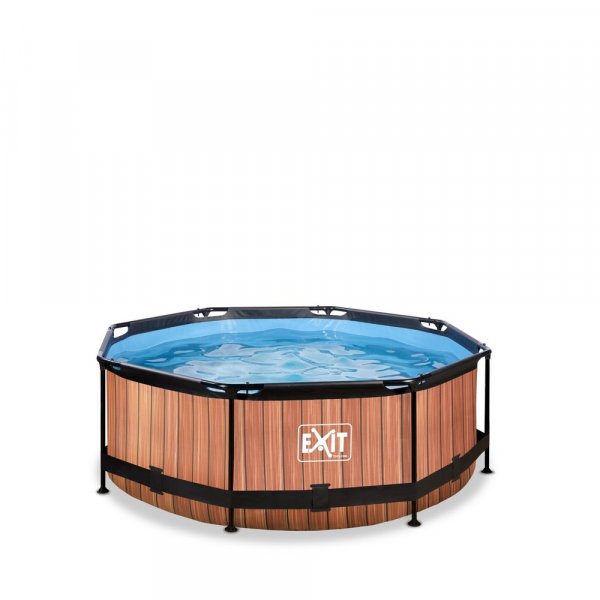 Pool 244x76cm med filterpump - Brun