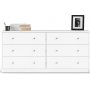 Byr� vit med 6 l�dor 143 cm bred