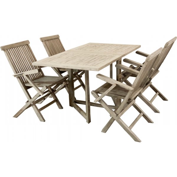 Salt klaffbord 140 cm - Gr teak