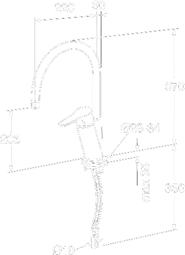 Gustavsberg Nautic Küchenarmatur, hoher Auslauf, ohne Absperrung. Gustavsberg Nautic Küchenarmatur, hoher Auslauf, ohne Absperrung.