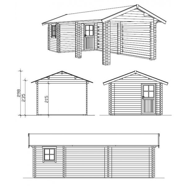 Trä carport / trädgård - STOCKHOLM, 800x340 27,2m2 70mm tjock balik Trä carport / trädgård - STOCKHOLM, 800x340 27,2m2 70mm tjock balik