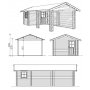 Tr carport / trdgrd - STOCKHOLM, 800x340 27,2m2 70mm tjock balik