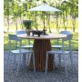 Matgrupp Salt teak: Teakbord runt 120 cm inklusive 4 st Abbe stolar