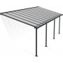 Canopia Olympia Balkontag i aluminium 3 x 7,5 - Mrkegr/klart glas