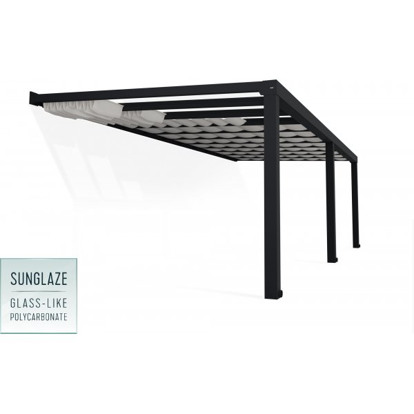 Canopia Stockholm solskydd för altantak 3,4 x 8,1 - Vit Canopia Stockholm solskydd för altantak 3,4 x 8,1 - Vit