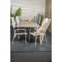 Ekens Matgrupp (224x100) - Vit/Gr - 8 Stolar