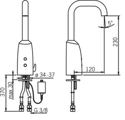 Oras Tvttstllsblandare, 6 V Electra 6330F