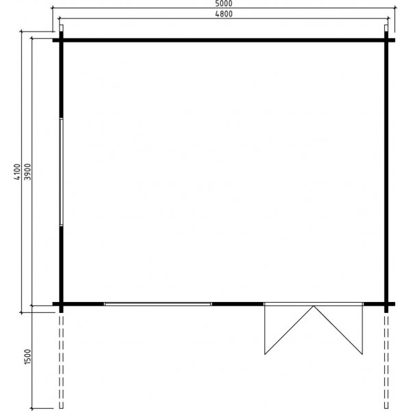 Attefallshus Alisa - 20,5 m² Attefallshus Alisa - 20,5 m²