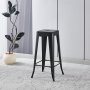 Iris barstol i svart metall - Sitth�jd 77 cm