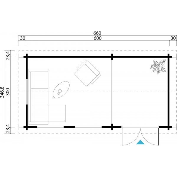Attefallhaus Markus B - 19,8 m�