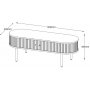 Slide TV-b�nk - Brunlackad ek