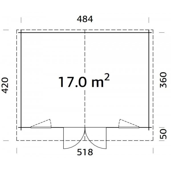 Attefallshus Klara 17,0 m² Attefallshus Klara 17,0 m²