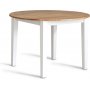 1 Rundt spisebord Ø110 cm Hvid / Olieret eg - Dalön