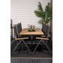 Maglehem Matgrupp (160x90) - Svart/Natur - 8 Stolar