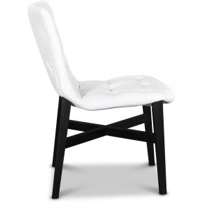 Indie 600 matstol vitt konstl�der
