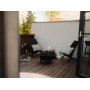 Svart d�ckstol med nackkudde i furu - Loungestol f�r uteplats