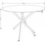 Raymond matbord �100 cm - Vit marmor/guld